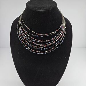 2 Elegant Multicolor Beaded Necklaces
